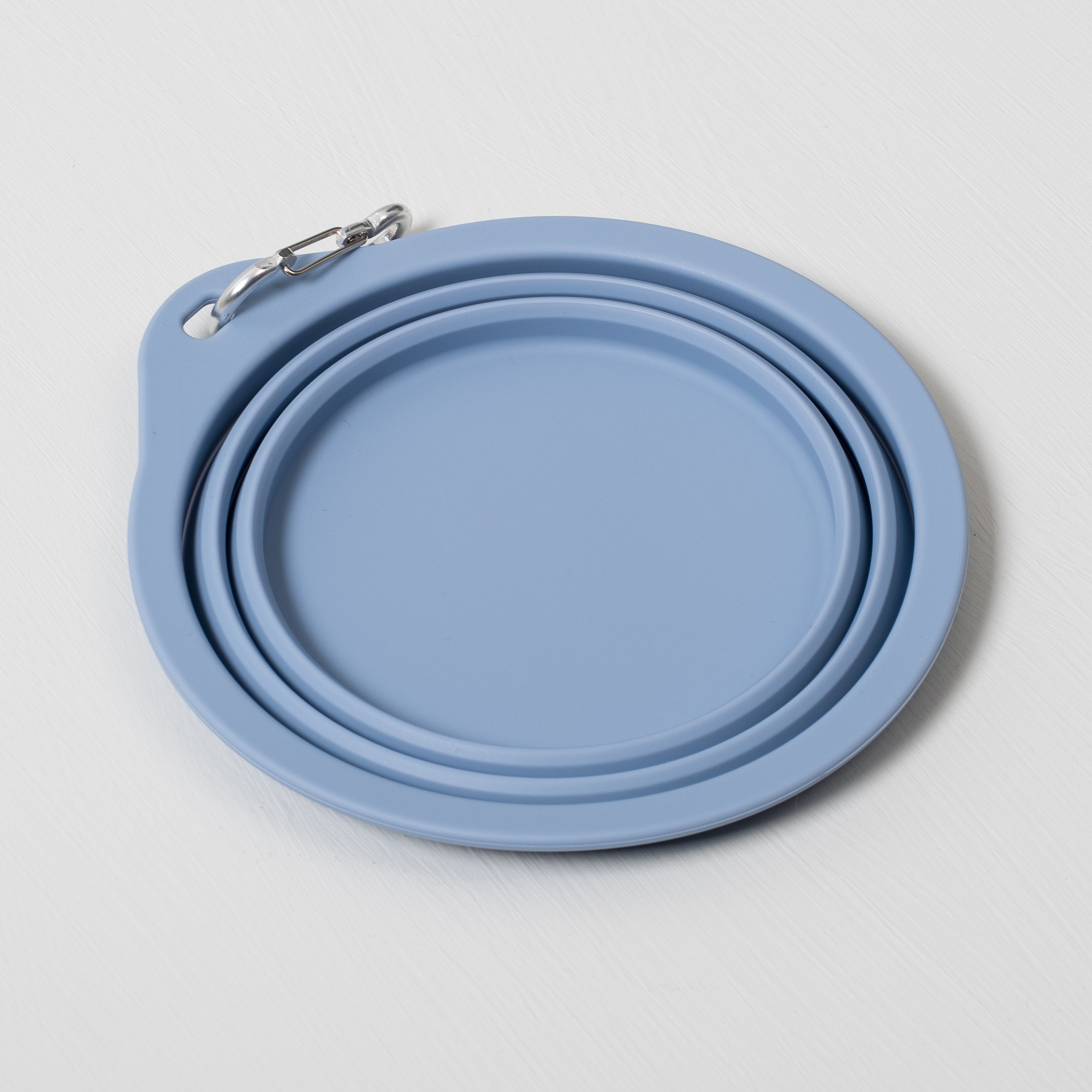 Draagbare Siliconen voerbak blauw