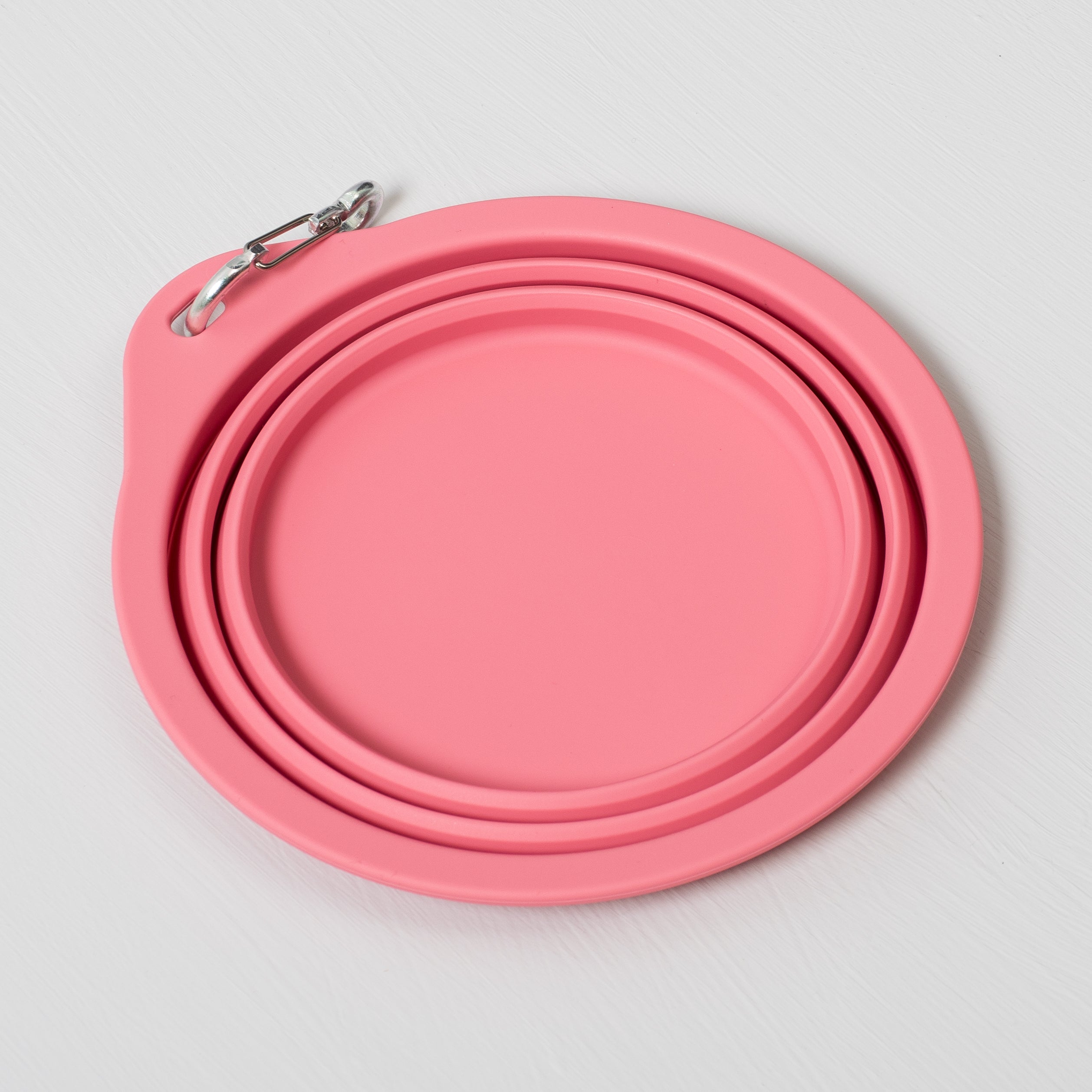 Draagbare Siliconen voerbak roze