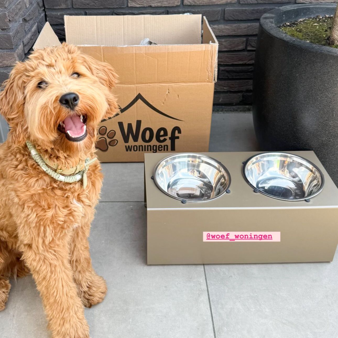 Honden voerbak staal