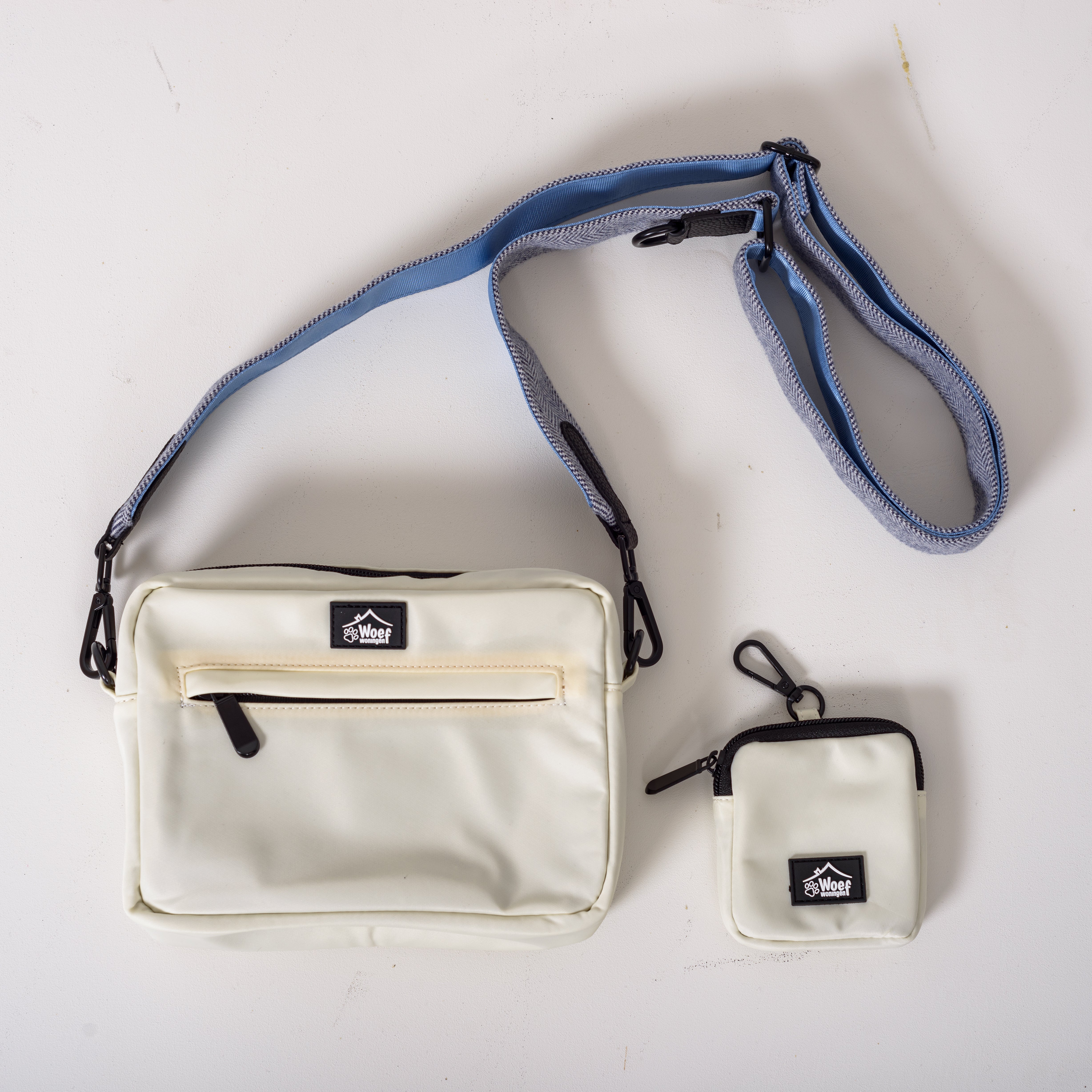 Witte tas voor honden accessoires