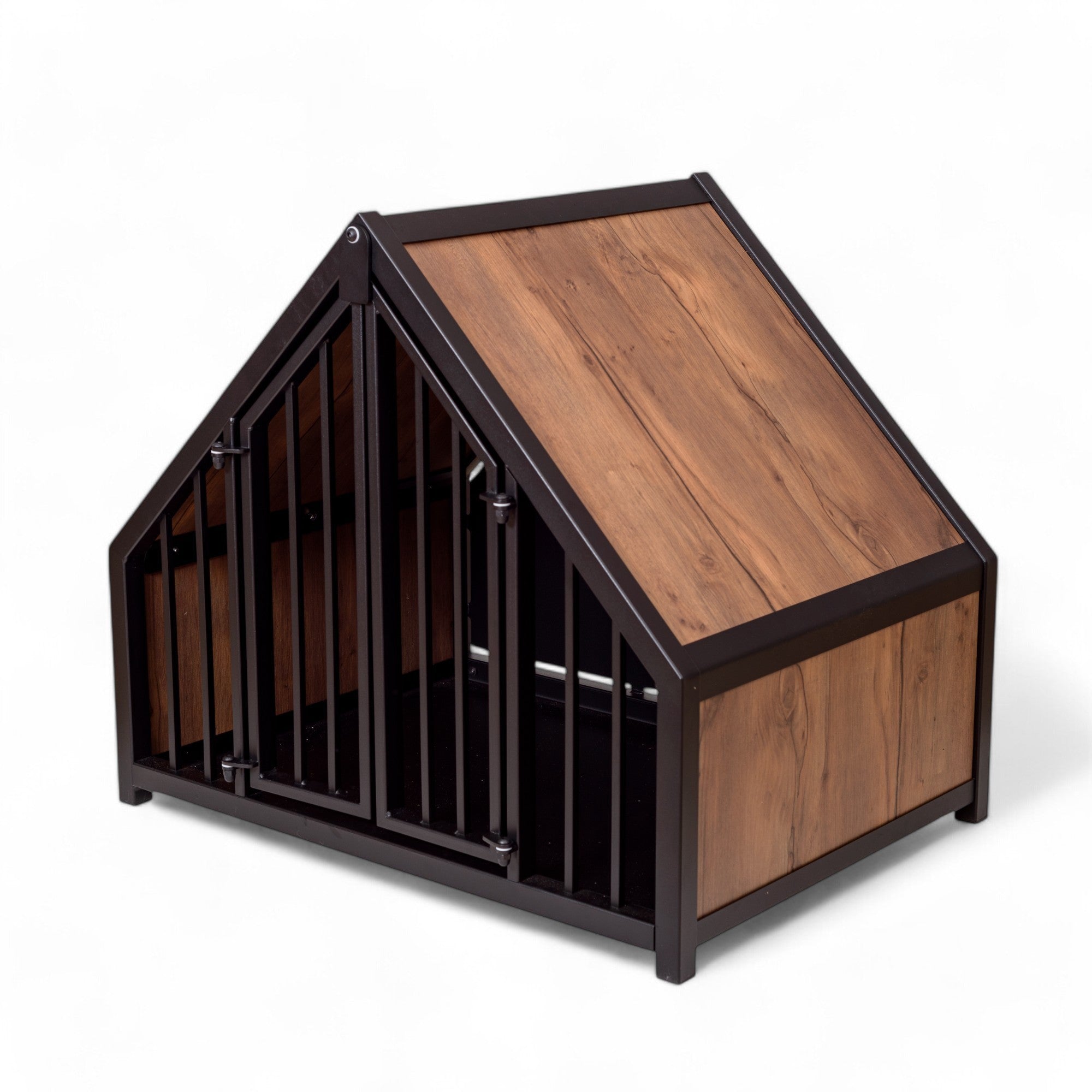 Hondenbench huisje staal en hout wild wood
