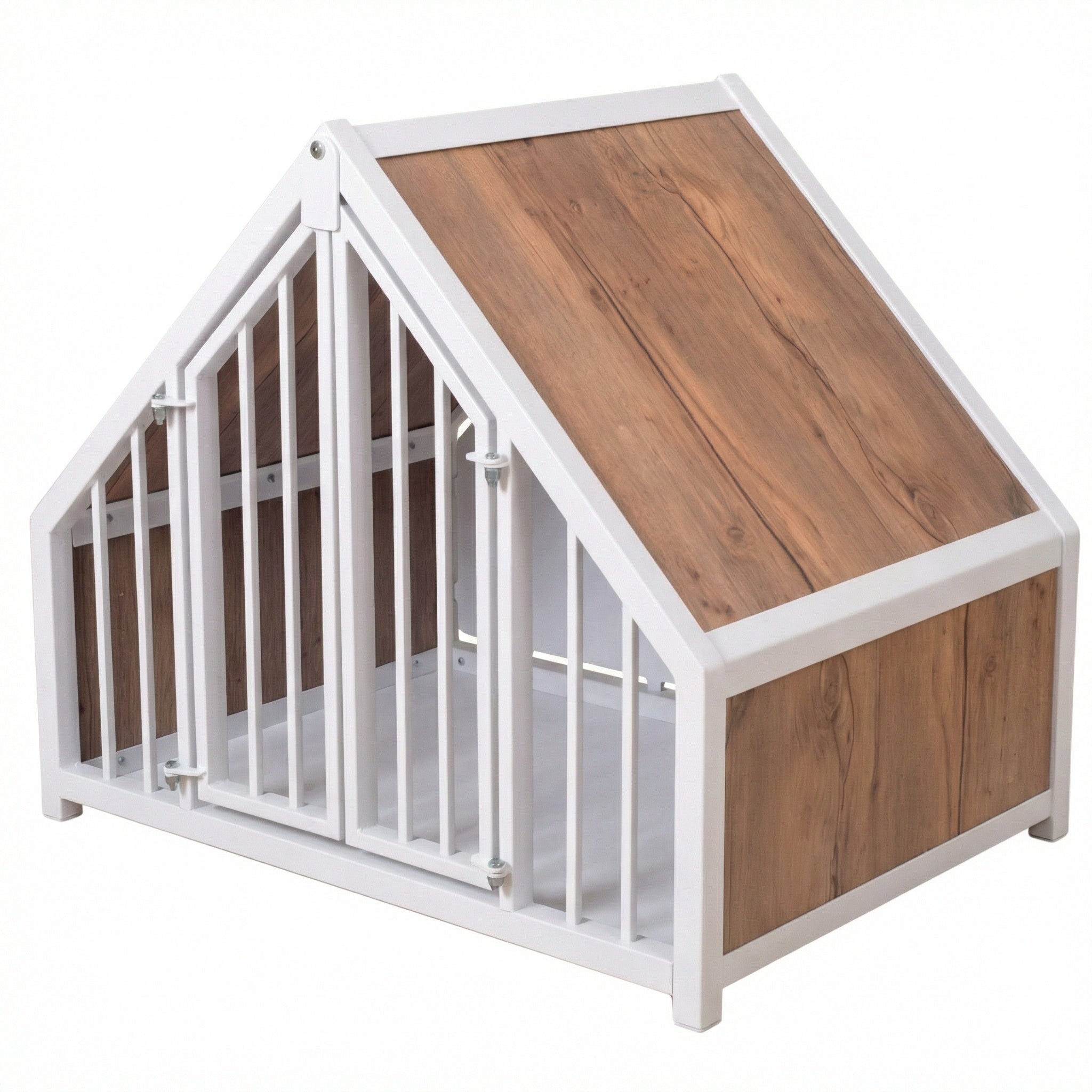 Hondenbench huisje staal en hout wild wood