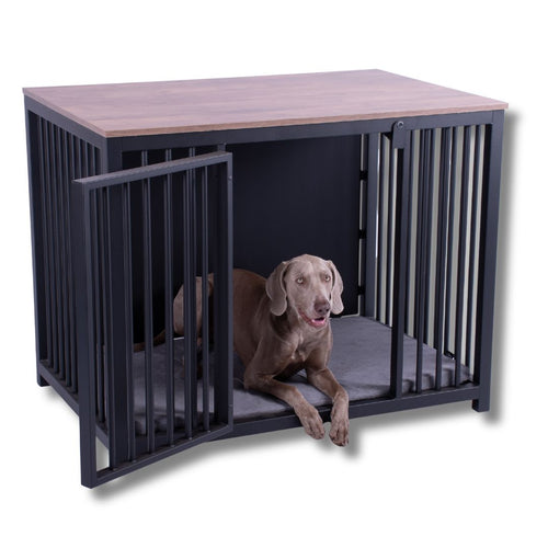 Stalen hondenbench voor in huis – Design bench voor woonkamer | WoefWoningen