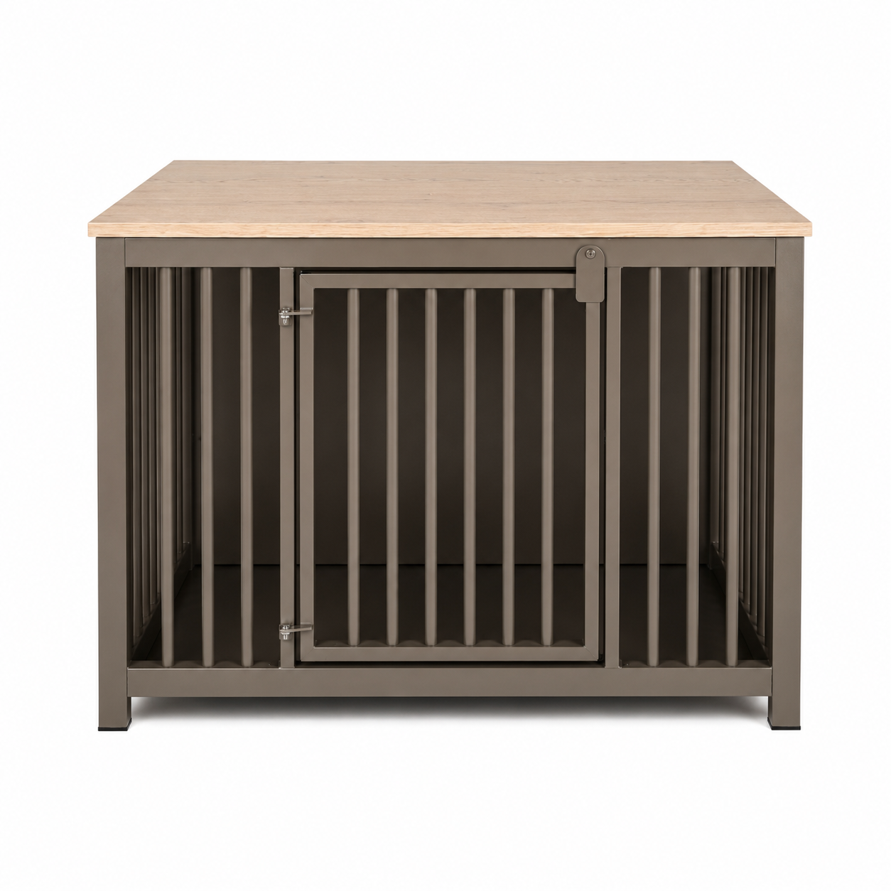 Stalen hondenbench voor in huis Light oak  - Uitbreken onmogelijk