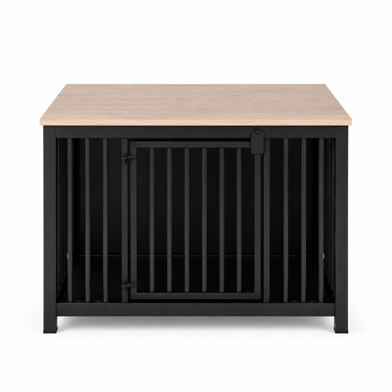 Stalen hondenbench voor in huis Light oak  - Uitbreken onmogelijk