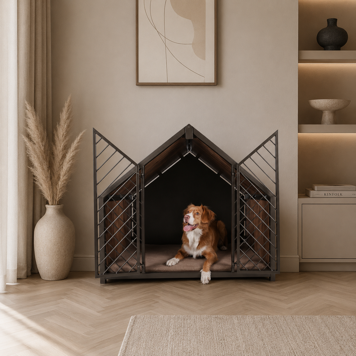 Stalen hondenbench Homie Dog Houses huisje – productfoto