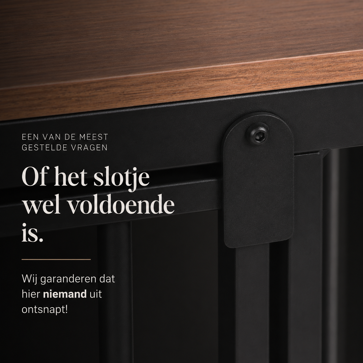 Stalen hondenbench voor in huis – Design bench voor woonkamer