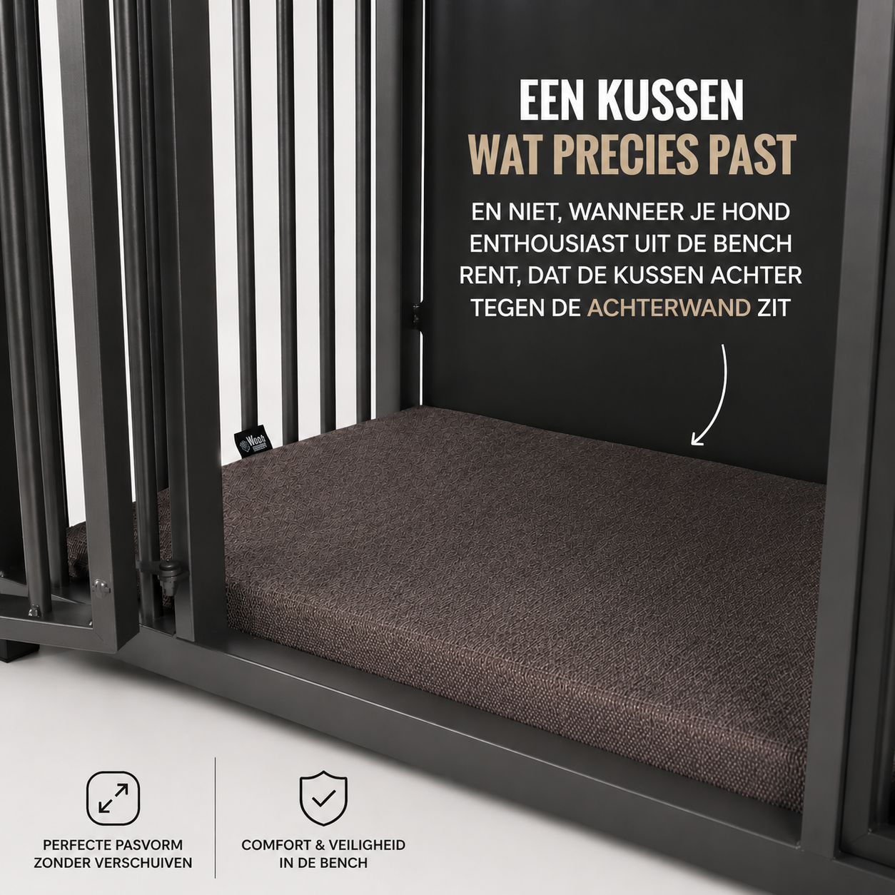 Stalen hondenbench voor in huis – Design bench voor woonkamer
