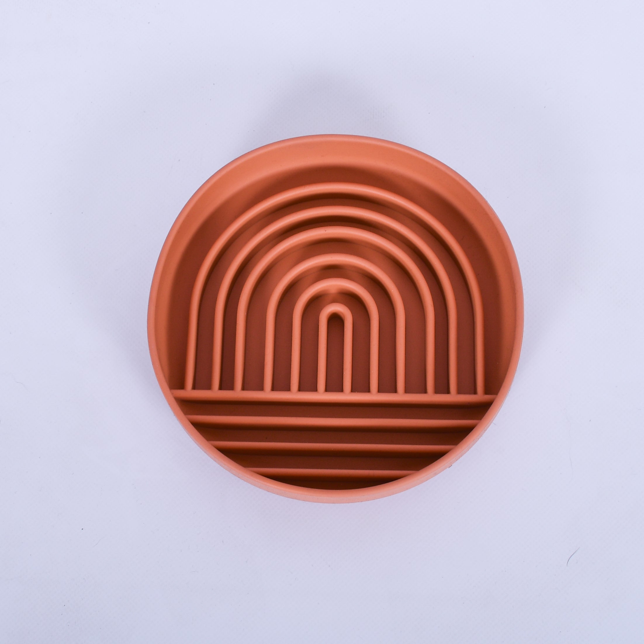 Slowfeeder oranje Regenboog voor brokjes en natvoer