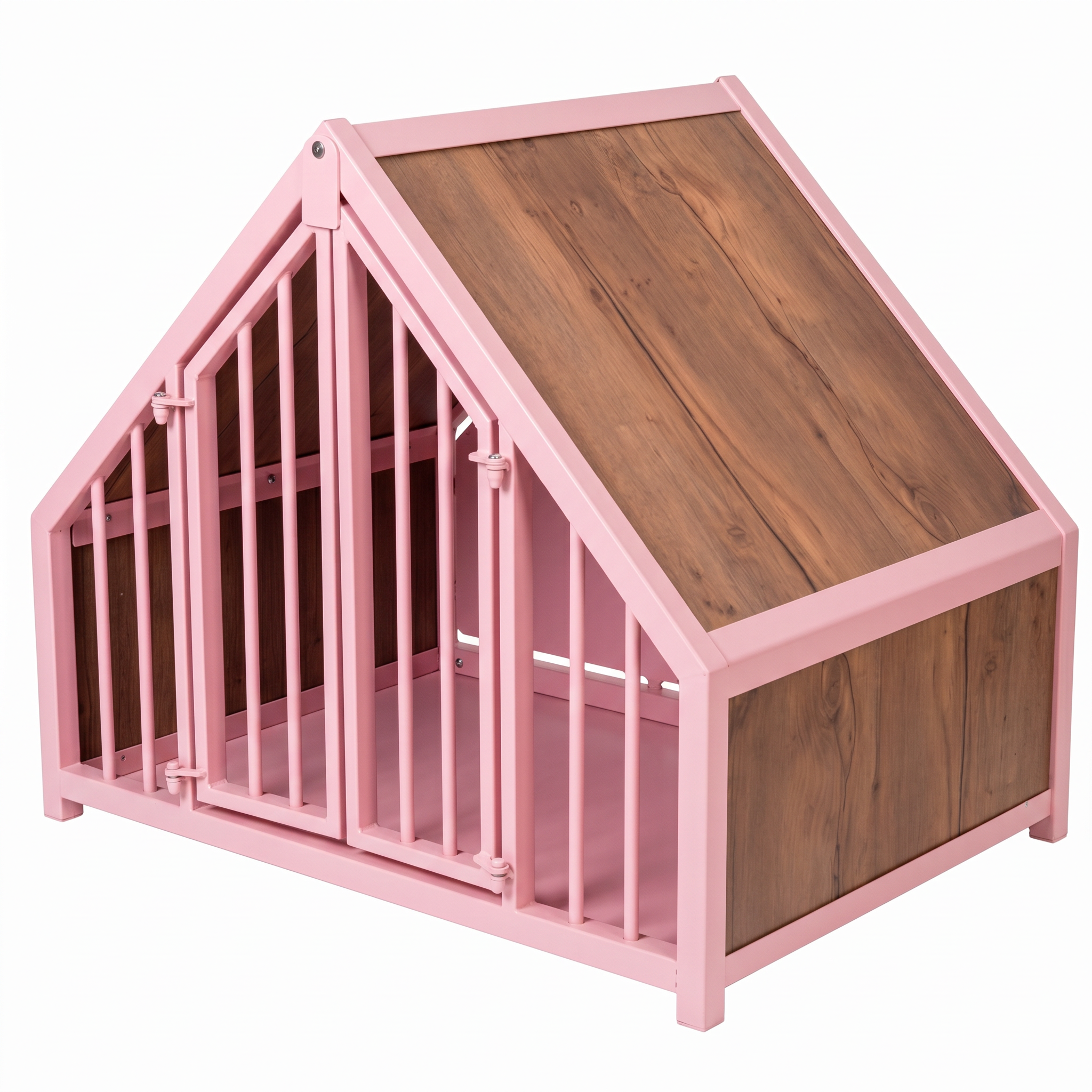 Hondenbench huisje staal en hout wild wood