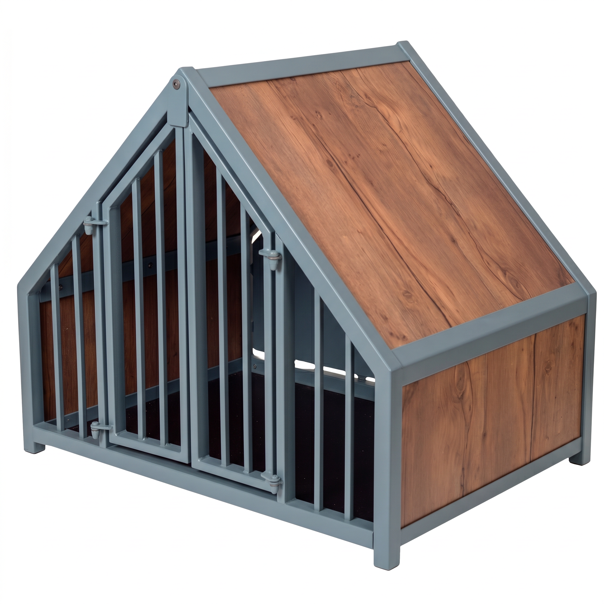 Hondenbench huisje staal en hout wild wood