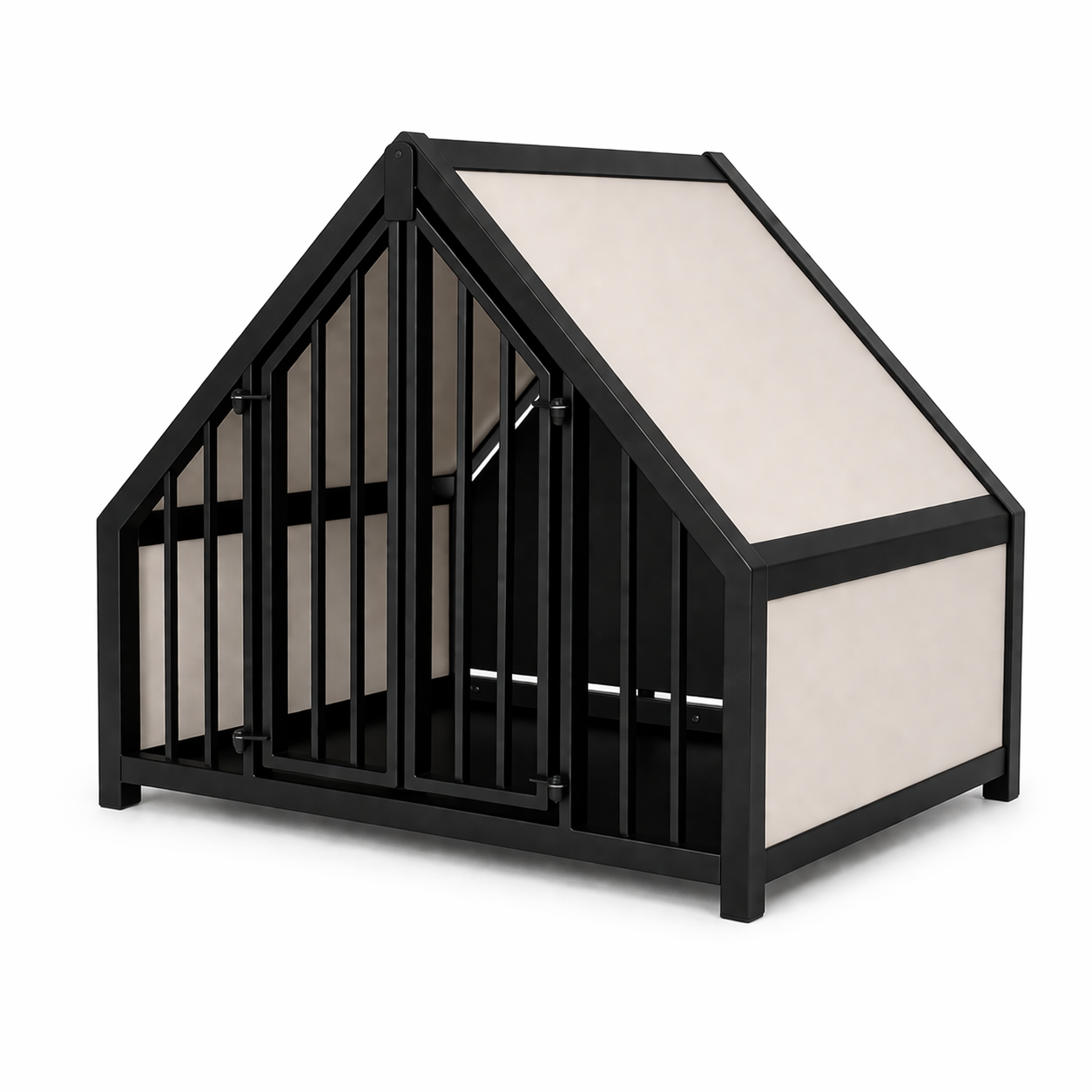 Stevige hondenbench huis crème kleur