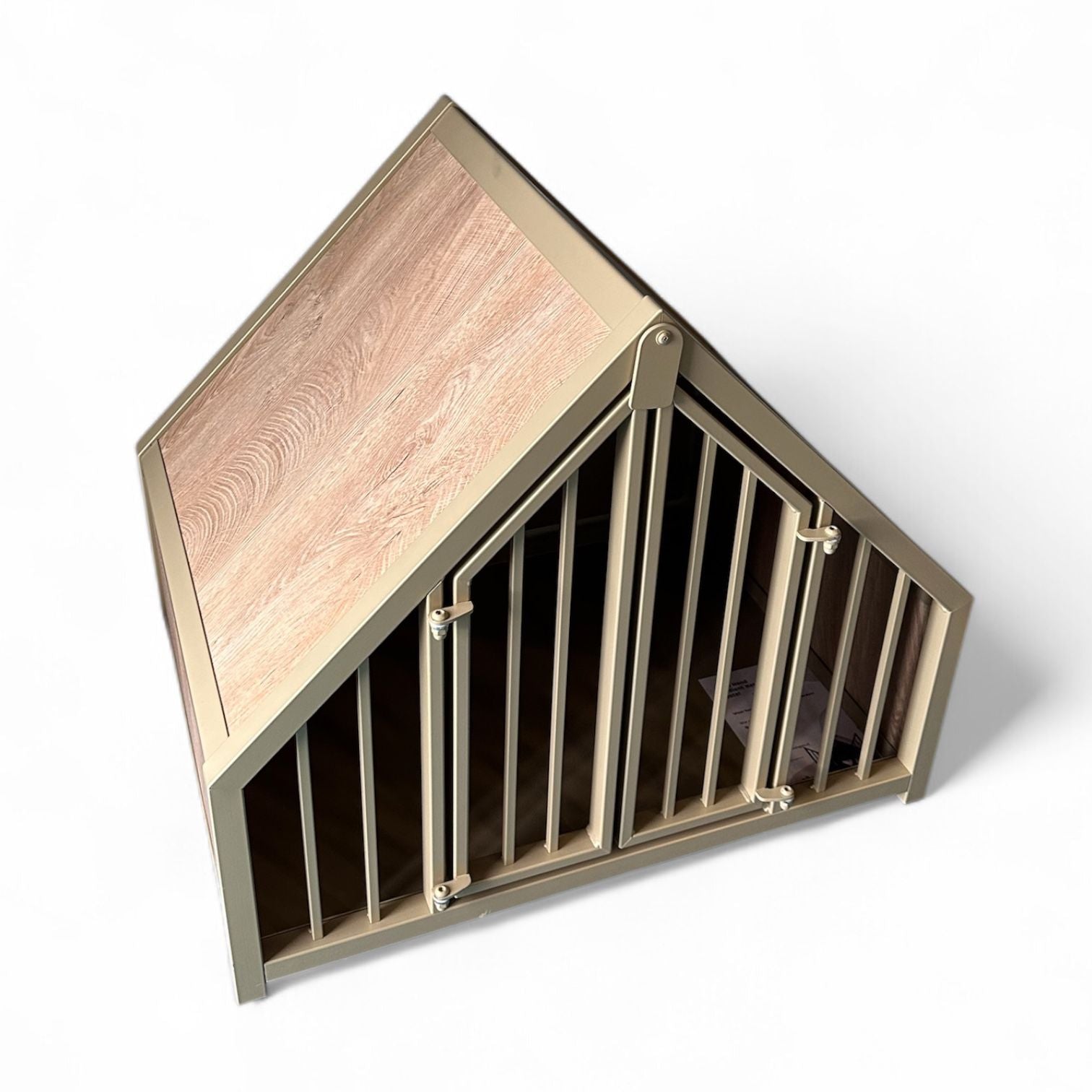 Huis S Hondenbench Gold en light oak ALLEEN AFHALEN!!