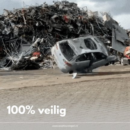 Getest met een auto van 8 meter hoog
